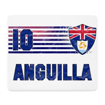 Anguilla Fußball Mannschaft - Mousepad (Querformat) - Weiß - Vorne