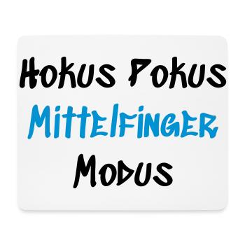 Hokus Pokus Mittelfinger - Mousepad (Querformat) - Weiß - Vorne