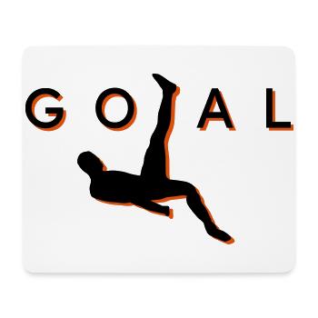 Football coup de pied aérien but - Tapis de souris (format paysage) - blanc - Devant