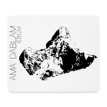Maîtresse dablam - Tapis de souris (format paysage) - blanc - Devant