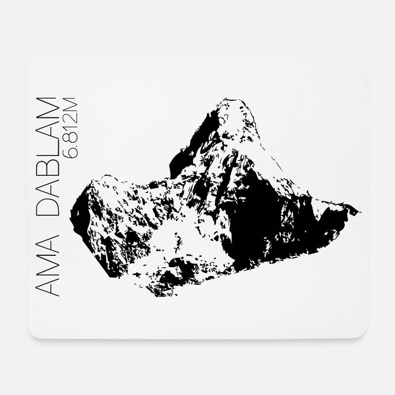 Herrin Dablam - Mousepad (Querformat) - Weiß