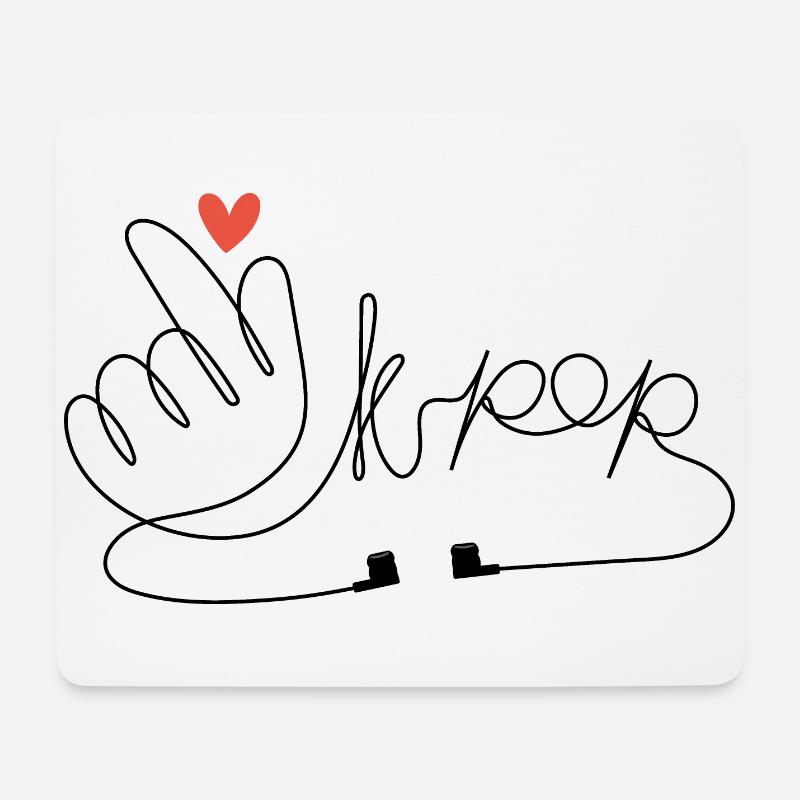 K-pop Korean Pop - Mousepad (Querformat) - Weiß