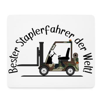 Staplerfahrer Armee bester Staplerfahrer der Welt - Mousepad (Querformat) - Weiß - Vorne