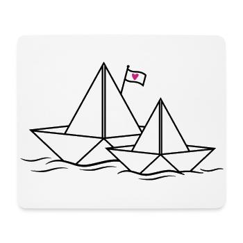 Paper Boats Paper Ship Ships Boats Love Couples - Mouse Pad (horizontal) - white - Front