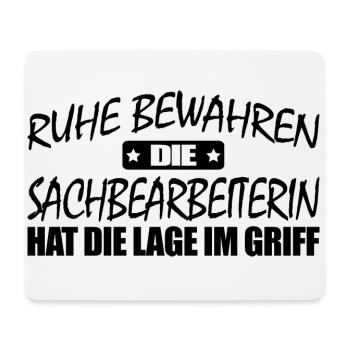 Sachbearbeiterin Ruhe bewahren - entspann dich - Mousepad (Querformat) - Weiß - Vorne