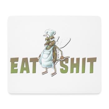 motif chemise mouche Faites cuire à nouveau manger de la merde - Tapis de souris (format paysage) - blanc - Devant