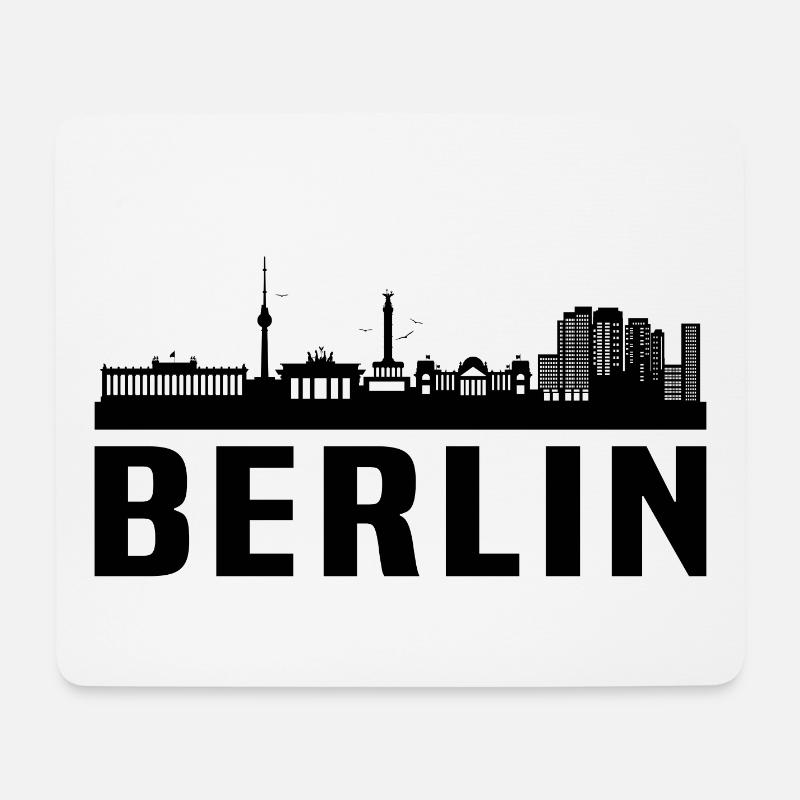 Berlin skyline berlin - Mousepad (Querformat) - Weiß