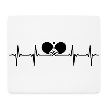 Table tennis players heartbeat table tennis - Mouse Pad (horizontal) - white - Front