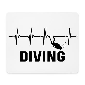 Diving - Mousepad (Querformat) - Weiß - Vorne