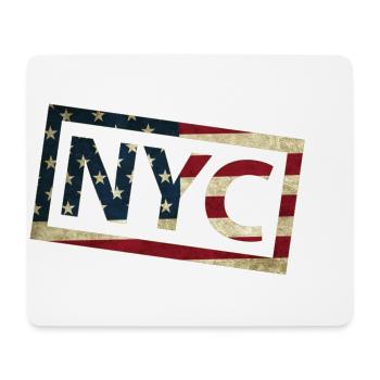 NYC (New York City) - Tapis de souris (format paysage) - blanc - Devant