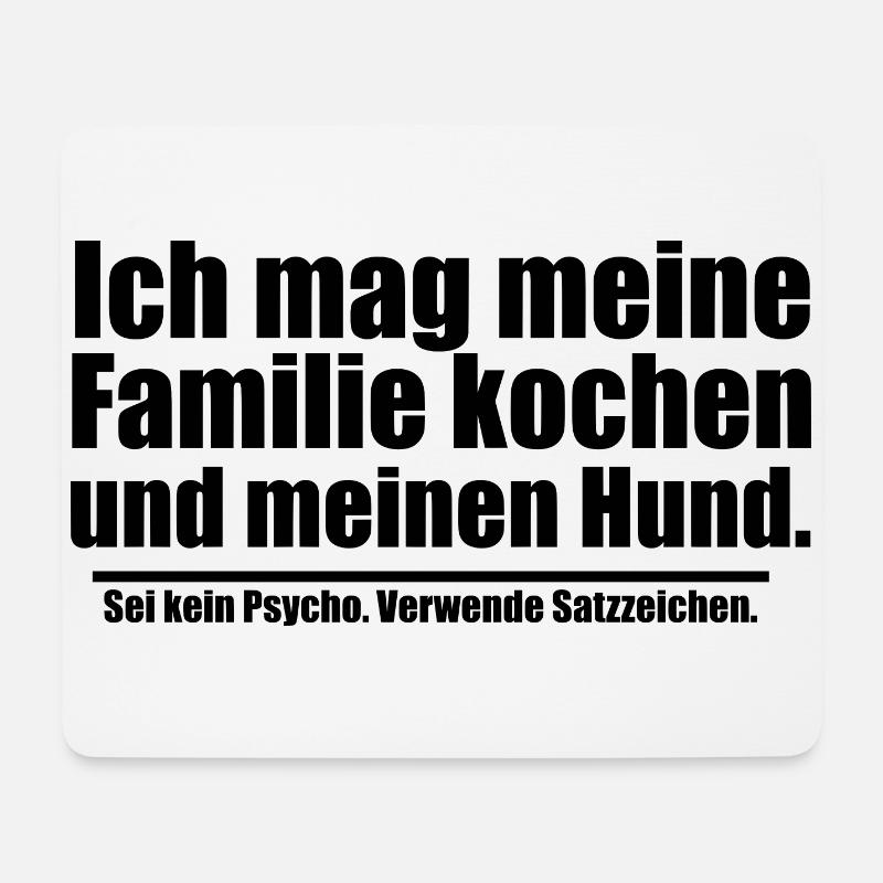 Ich mag meine Familie - keine Satzzeichen [black] - Mousepad (Querformat) - Weiß