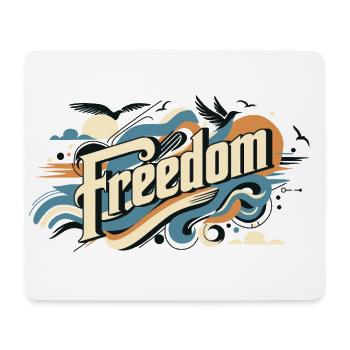 Liberté - Tapis de souris (format paysage) - blanc - Devant