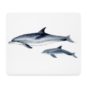 Repéré Dolphin - Dauphin tacheté - Dauphin tacheté - Tapis de souris (format paysage) - blanc - Devant