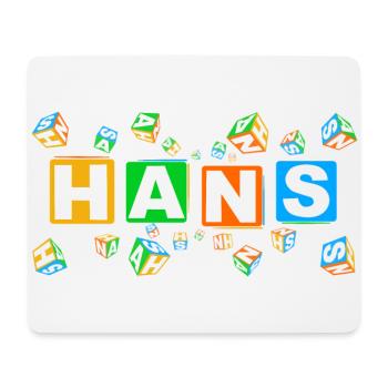 HANS colourful cubes - Mousepad (Querformat) - Weiß - Vorne
