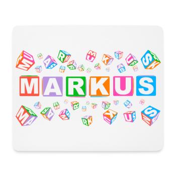 MARKUS colourful cubes - Mousepad (Querformat) - Weiß - Vorne