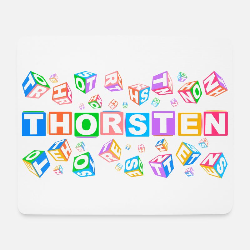 THORSTEN colourful cubes - Mousepad (Querformat) - Weiß