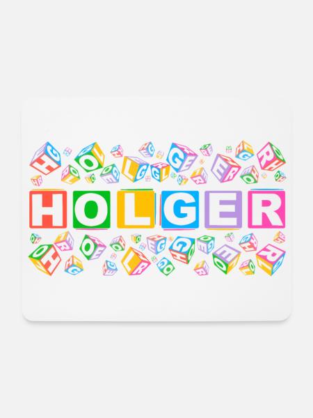 HOLGER colourful cubes - Mousepad (Querformat) - Weiß