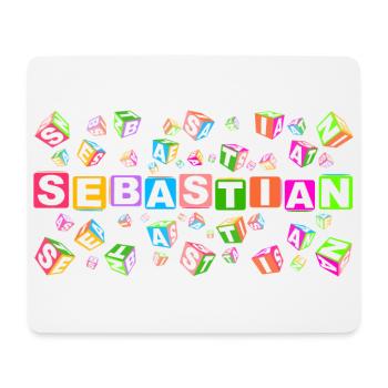 SEBASTIAN colourful cubes - Mousepad (Querformat) - Weiß - Vorne