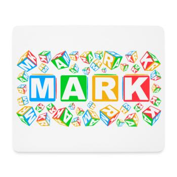 MARK colourful cubes - Mousepad (Querformat) - Weiß - Vorne