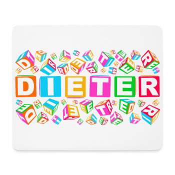 DIETER colourful cubes - Mousepad (Querformat) - Weiß - Vorne