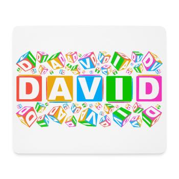 DAVID colourful cubes - Mousepad (Querformat) - Weiß - Vorne