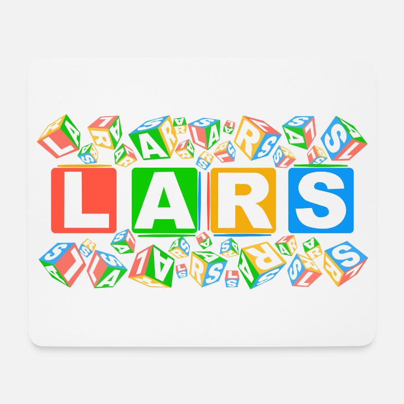 LARS colourful cubes - Mousepad (Querformat) - Weiß