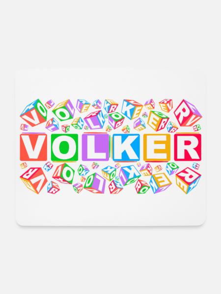 VOLKER colourful cubes - Mousepad (Querformat) - Weiß