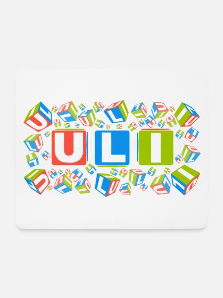 ULI colourful cubes - Mousepad (Querformat) - Weiß