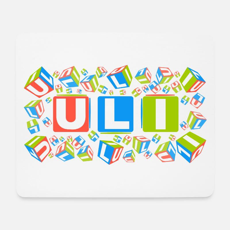 ULI colourful cubes - Mousepad (Querformat) - Weiß