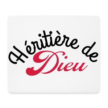 Héritière de Dieu - Tapis de souris (format paysage) - blanc - Devant