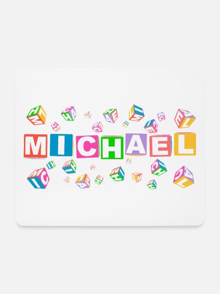 MICHAEL colourful cubes - Mousepad (Querformat) - Weiß