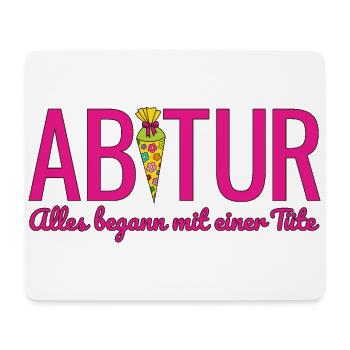 Abi 2026 Alles begann mit einer Tüte Abitur 2026 - Mousepad (Querformat) - Weiß - Vorne