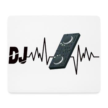 DJ Herzschlag - Mousepad (Querformat) - Weiß - Vorne
