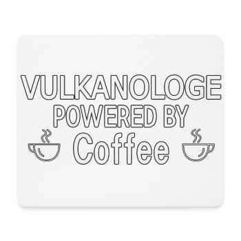 Vulkanologe Powered By Coffee Vulkanologie - Mousepad (Querformat) - Weiß - Vorne