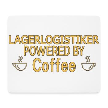 Warehouse logistics company powered by coffee - Mouse Pad (horizontal) - white - Front