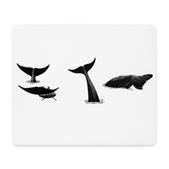 Whale tail - Whale fluke - Queues de baleines - Mouse Pad (horizontal) - white - Front