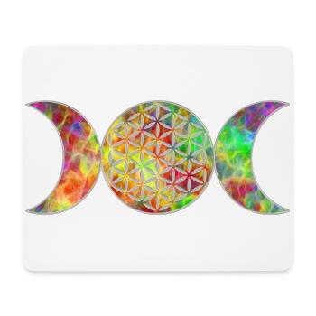Flower of Life - Goddess Triple Moon 3 - Mouse Pad (horizontal) - white - Front