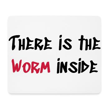 Worm inside - Mousepad (Querformat) - Weiß - Vorne