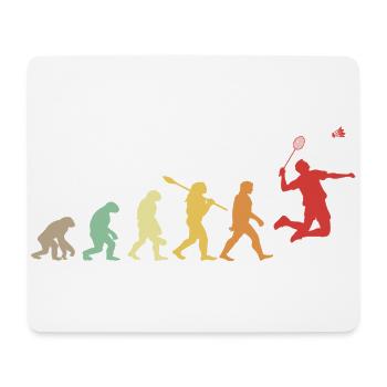 Évolution Badminton Cadeau Pour Joueurs Badminton - Tapis de souris (format paysage) - blanc - Devant