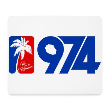 974 Réunion NB1 Blue and red - Tapis de souris (format paysage) - blanc - Devant