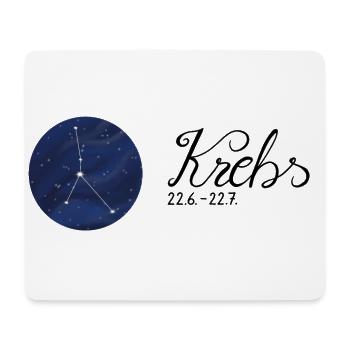 Sternzeichen Krebs Tierkreiszeichen Astrologie - Mousepad (Querformat) - Weiß - Vorne
