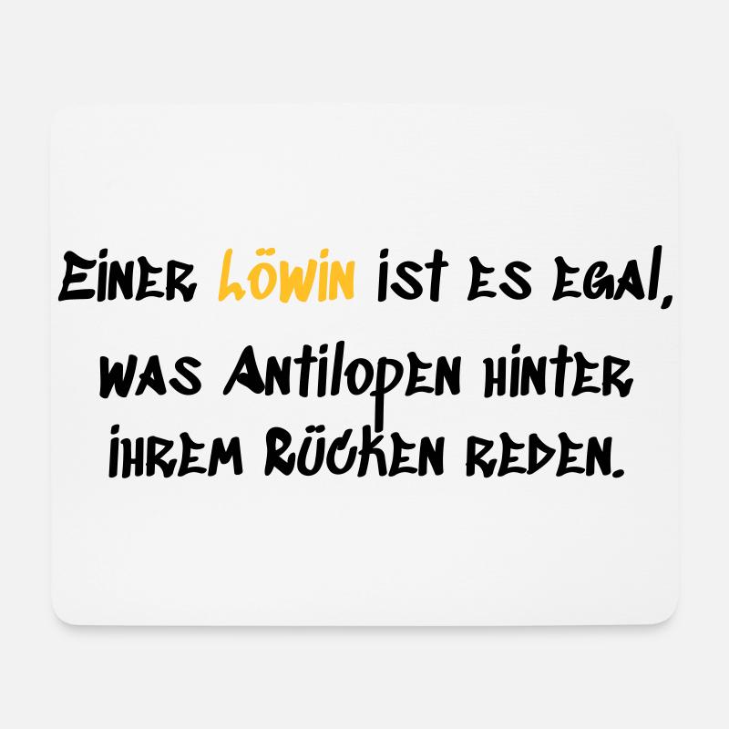 Einer Löwin - Mousepad (Querformat) - Weiß