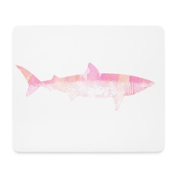 Haiangriff - Mousepad (Querformat) - Weiß - Vorne