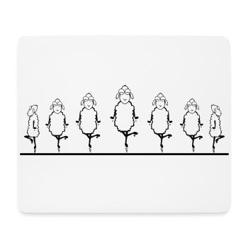 Irish dancing sheep dancing - Mouse Pad (horizontal) - white - Front