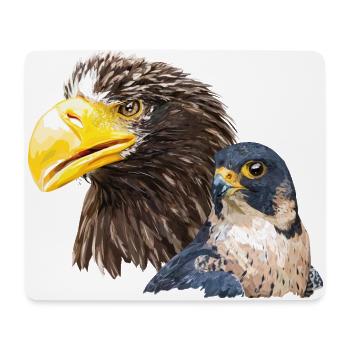 Giant pigargo and peregrine falcon - Mouse Pad (horizontal) - white - Front