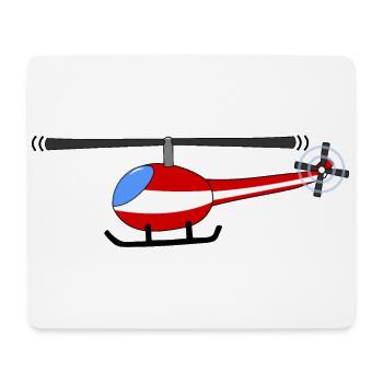Hélicoptère Autriche Flag Enfants - Tapis de souris (format paysage) - blanc - Devant
