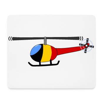 Hélicoptère Belgique Flag Enfants - Tapis de souris (format paysage) - blanc - Devant