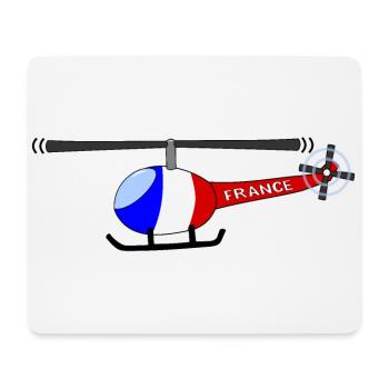 Helicopter France Flag Children - Mouse Pad (horizontal) - white - Front
