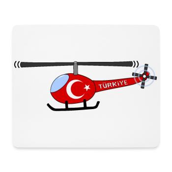 Hélicoptère Türkiye Flag Enfants - Tapis de souris (format paysage) - blanc - Devant