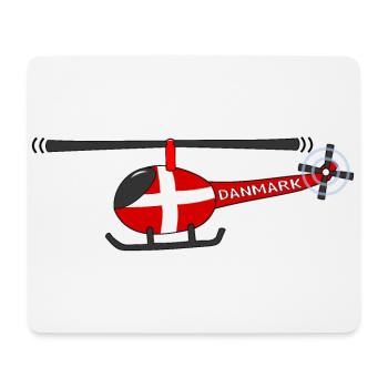 Helicopter Denmark Flag Children - Mouse Pad (horizontal) - white - Front